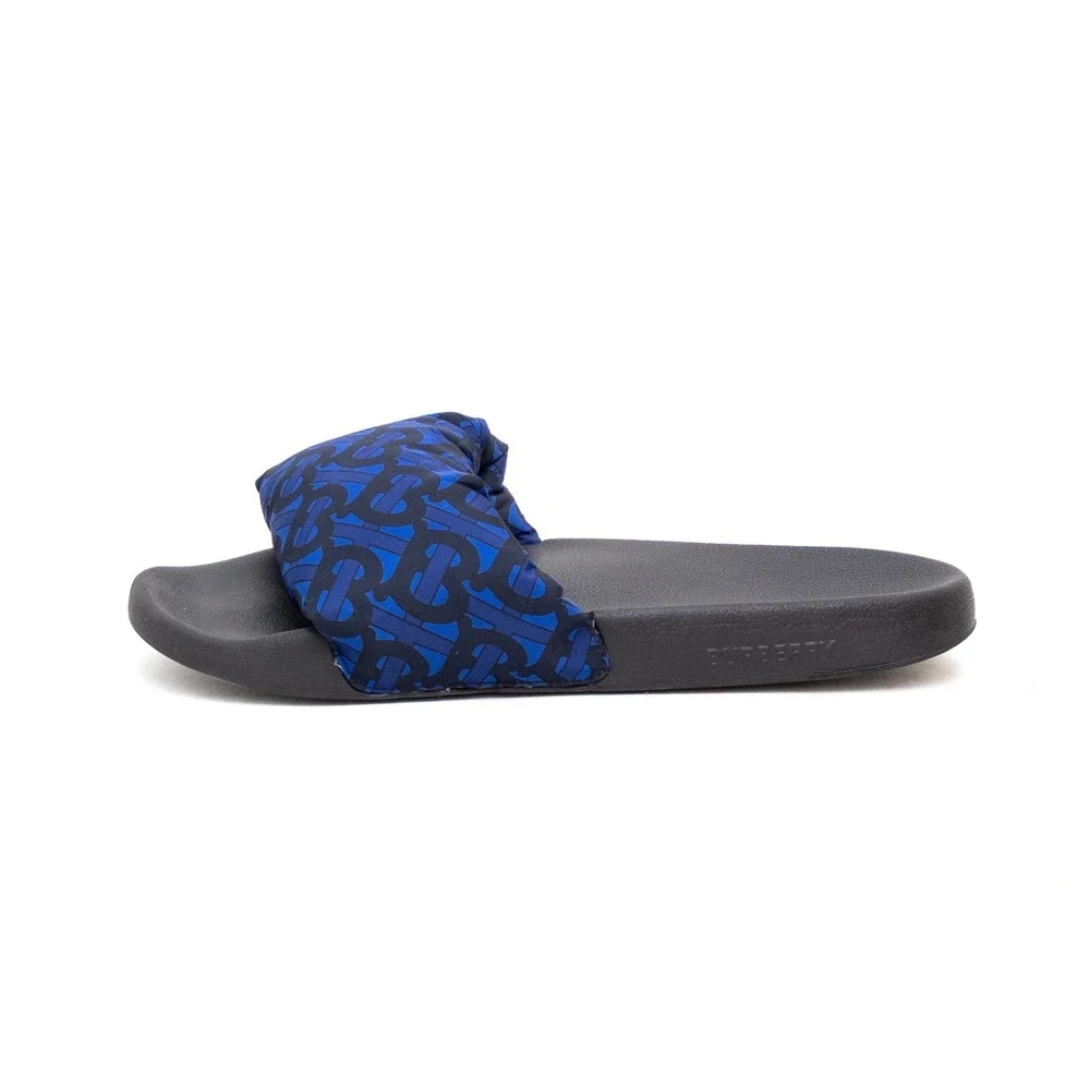 BURBERRY MEN'S FURLEY PUFF ROYAL BLUE BEACH POOL‎ SLIDE SANDALS SHOES US:9